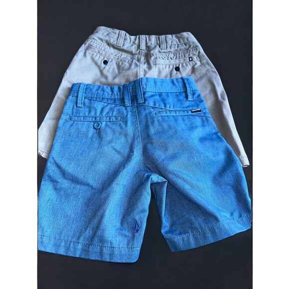 Boys Size 4 Short Lot Volcom Hurley Chino and Board Shorts Set of 4 - Picture 2 of 16